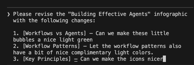 Feeding the playground-generated prompt back into Claude Code